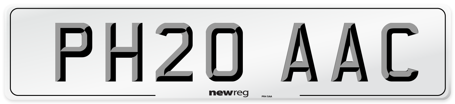 PH20 AAC Number Plate from New Reg